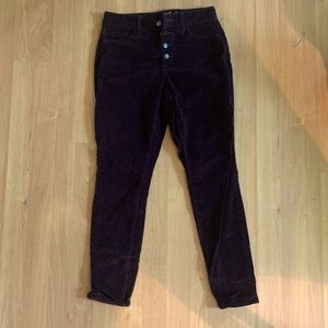 Maroon/ burgundy high rise skinny cord